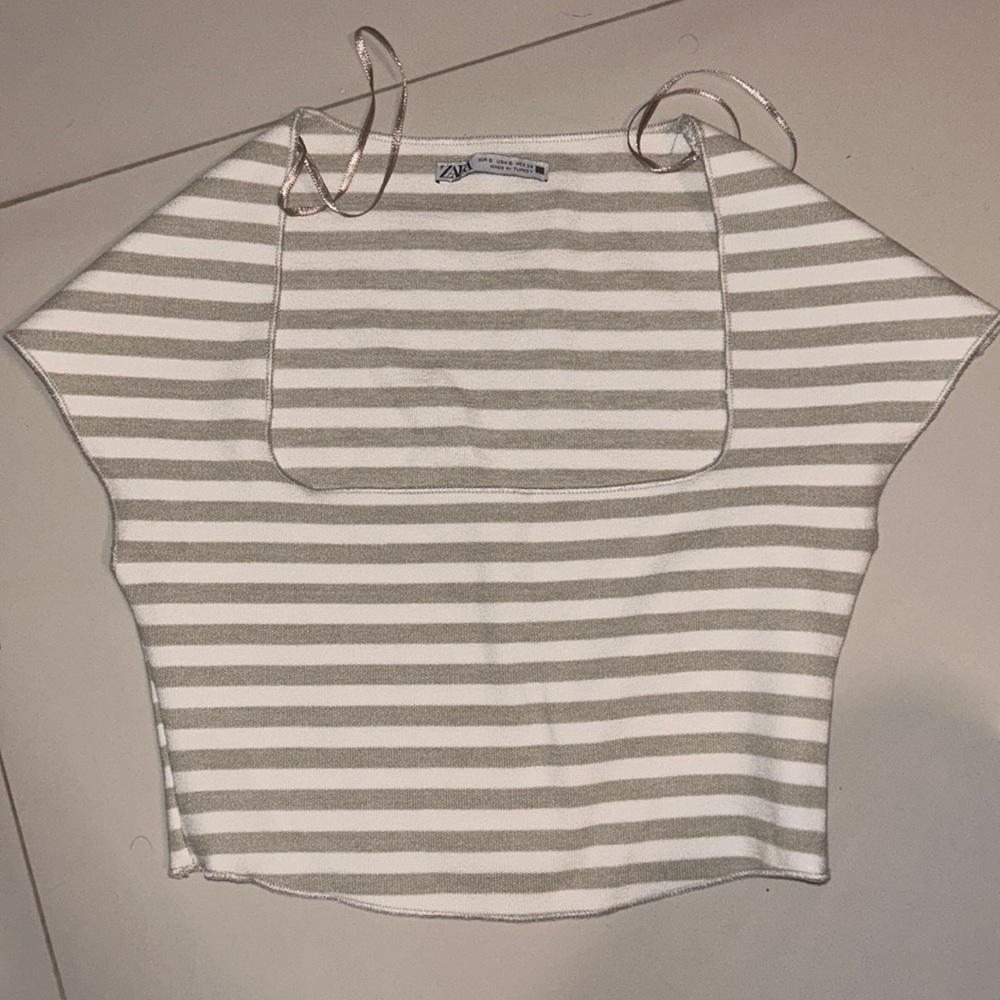 Striped crop top from Zara